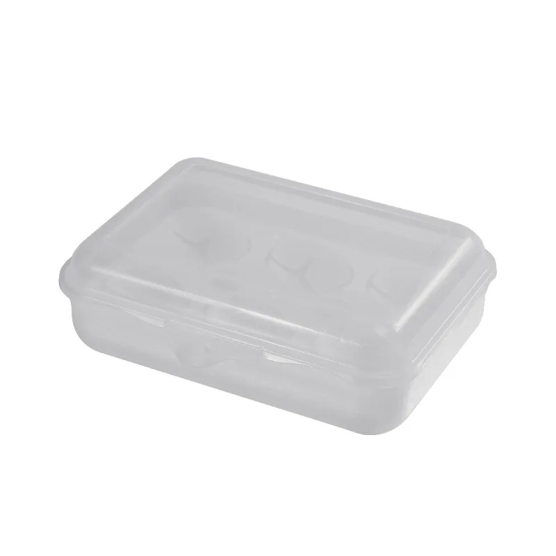 

6 Grid Portable Egg Storage Box Transparent Plastic Egg Holder Container Organizer for Outdoor Camping Picnic Traveling