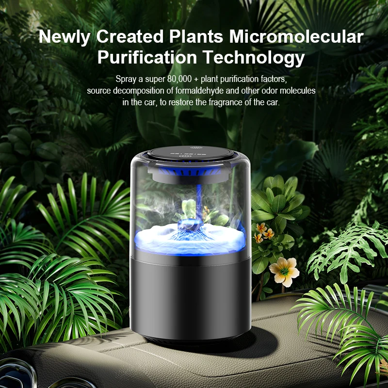 Auto Luxury USB Rechargeable Aromatherapy Scent Car Air Freshener Machine Waterless Essential Oil Car Aroma Diffuser Product