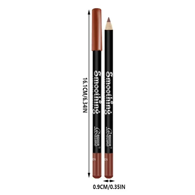 12 Color Matte Lipliner Pencil Long-Lasting Waterproof Plumping Stain Lipstick Natural Brown Lip Liner Professional Makeup 2