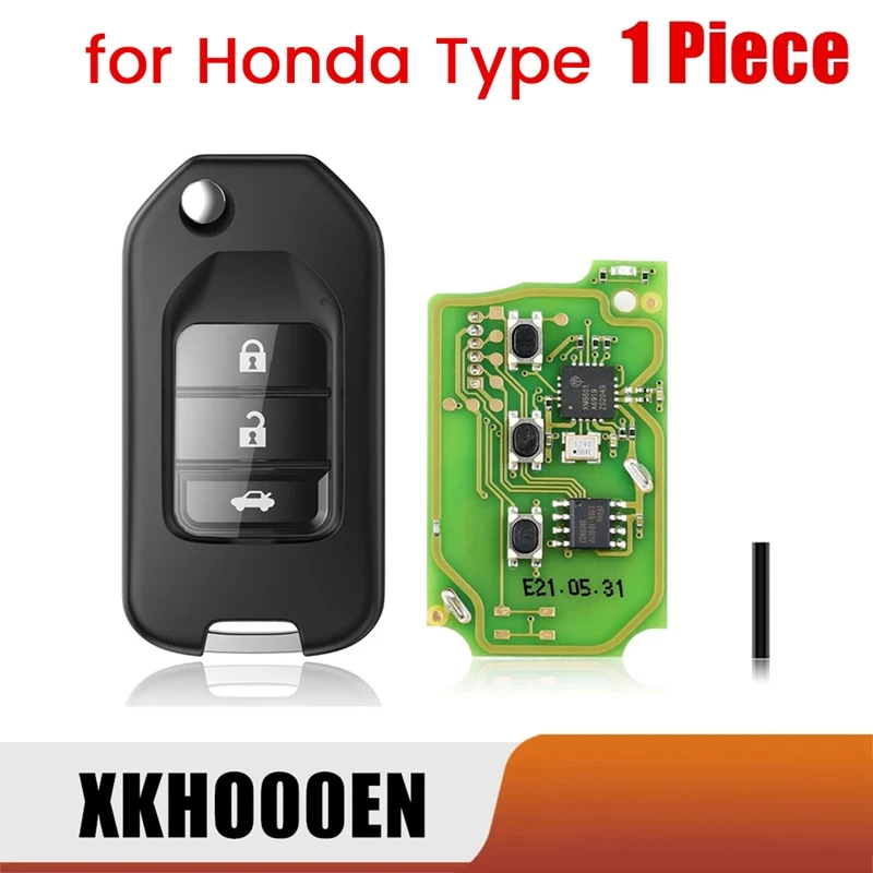 

For Xhorse XKHO00EN Universal Wire Remote Key Fob Flip 3 Button For Honda Type For VVDI Key Tool Accessory Part
