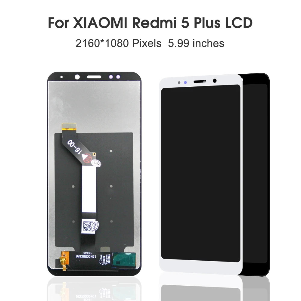 شاشة مقاس 5.99 بوصة لهاتف شاومي ريدمي 5 Plus MEG7 MEI7 شاشة عرض LCD رقمية  تعمل باللمس مع إطار لاستبدال Redmi 5 Plus - AliExpress