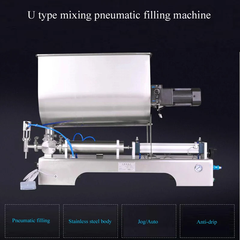 

Chili Sauce Filling Machine Paste Peanut Butter Quantitative Filler Pneumatic Slurry Mixing Filling Machine