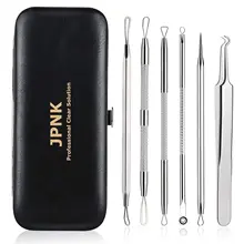 

6 PCS Blackhead Remover Comedones Extractor Acne Removal Kit For Blemish Whitehead Popping Zit Removing Tools With A Leather Bag