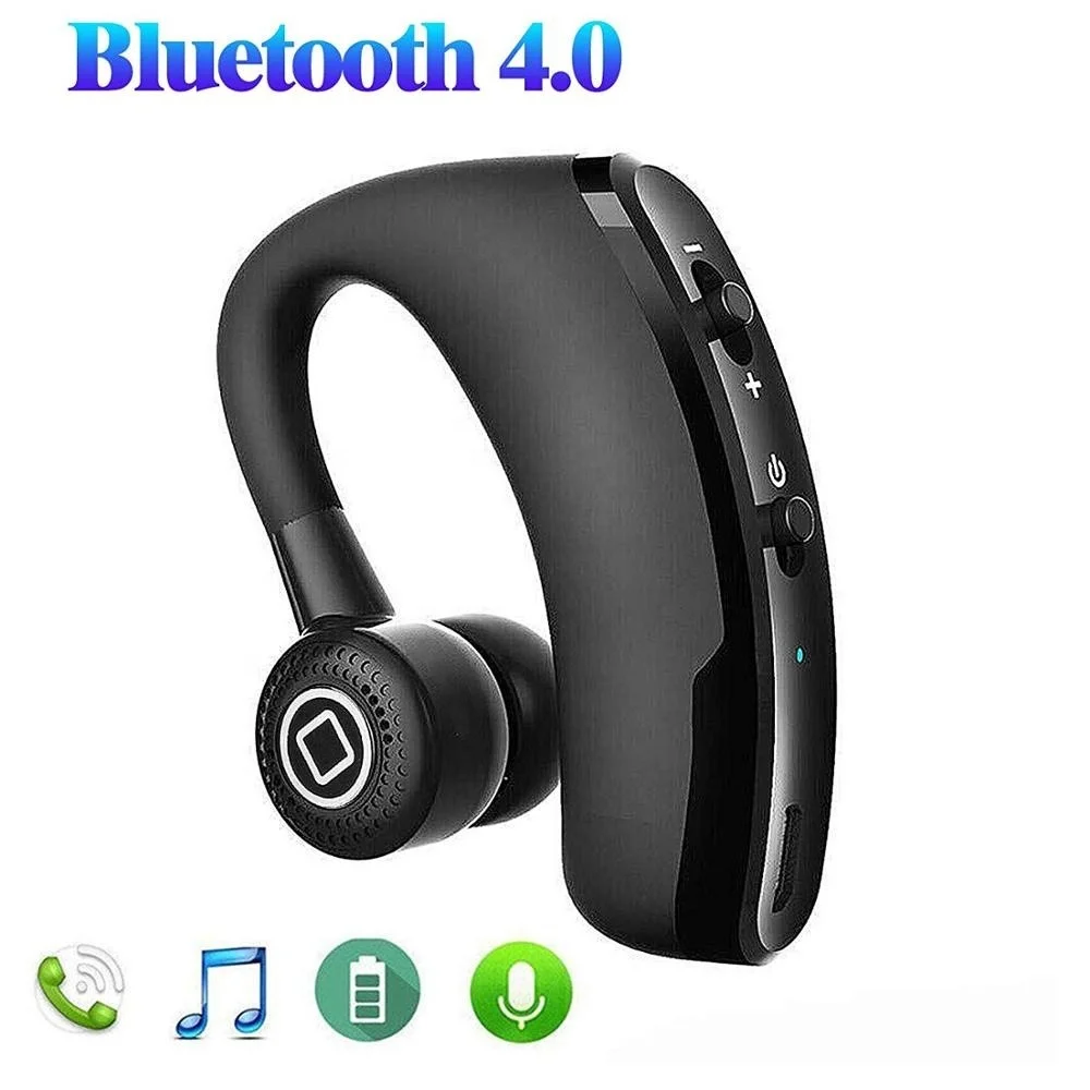 V9 Wireless Headphones Bluetooth-compatible V5.0 Headset Business Handsfree Earhook Sports Gaming Earphones with Mic for IPhone