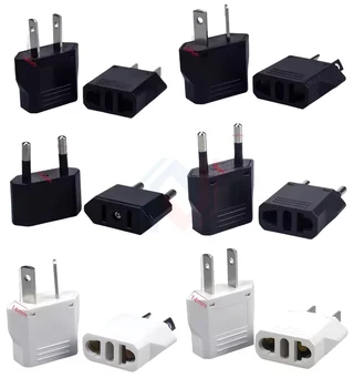 EU ปลั๊กอะแดปเตอร์ US ไปยัง EU ปลั๊กอะแดปเตอร์ CN ไปยัง EU Travel Adapter ไฟฟ้า KR Euro Plug Converter ซ็อกเก็ต AC Outlet 1