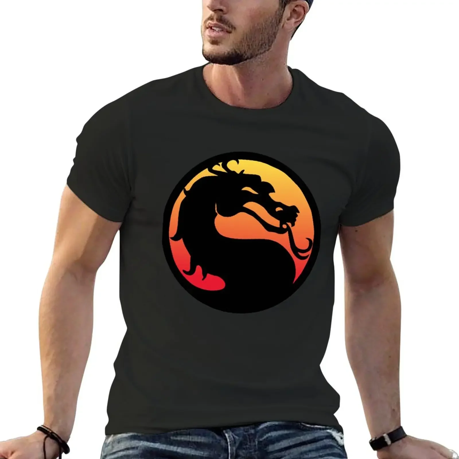 Best To Buy - Mortal Kombat Logo Trending Tshirt Gift Shirt T-Shirt New Edition Tees Fruit Of The Loom Magliette Da Uomo