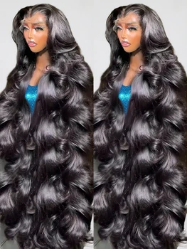 Peluca ondulada de cabello humano con encaje HD frontal 13x6 y 360 1
