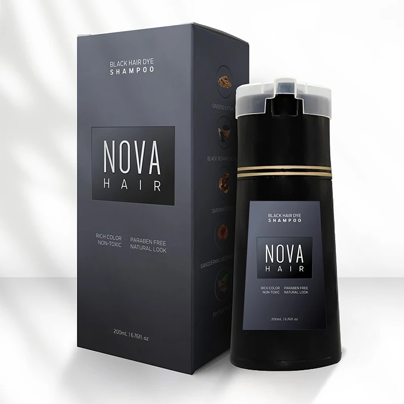Hair Dye Shampoo Instant 3 IN 1 Black Brown Purple Natural Non-irritating Change White Grey Hair Nourish Care