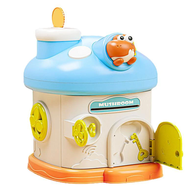 Mushroom House Piggy Bank for Kids Cartoon Money Saving Box Large Capacity Coin Storage Bank Educational Toys Children Gift 6