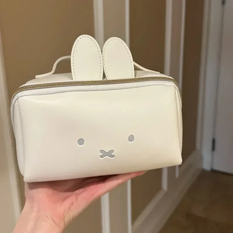 Cartoon Comic Magazine Appendix Miffy Rabbit Lovely High capacity Portable Cosmetic Bag Portable Multi function Storage Bag Pu