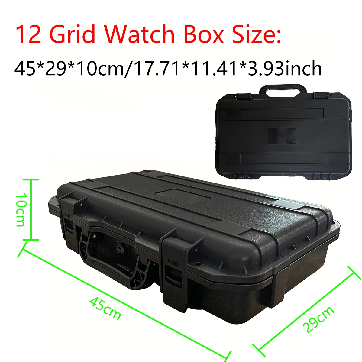 10/12 Grid Waterproof High-end Watch Box Collection Watch Antique Protective Safety Box Thickened With Sponge Moisture-proof Box