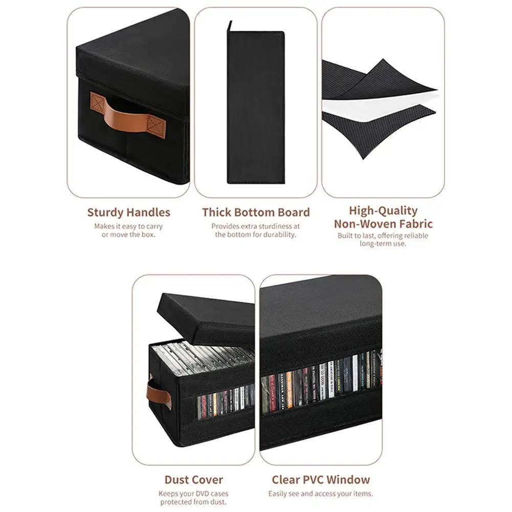 Portable Dvd Storage Case For Home Office And Car Organiser_voghion.com