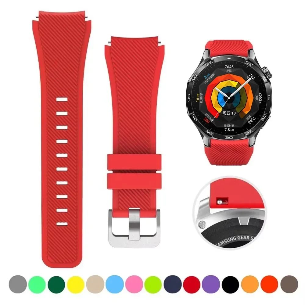 Silicone Smartwatch Strap - 22mm Soft Bracelet Belt