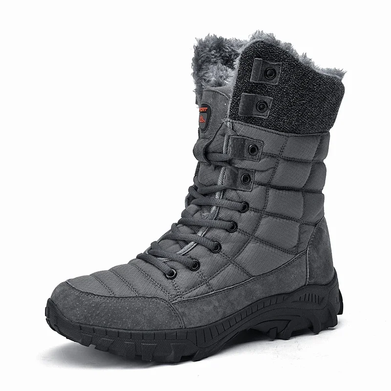 Men Winter Snow Boots Super Warm Men Hiking Boots High Quality Waterproof Leather High Top Big Size Men's Boots Outdoor Sneakers top quality retro men boots high quality natural leather ankle boots platform autumn working men shoes