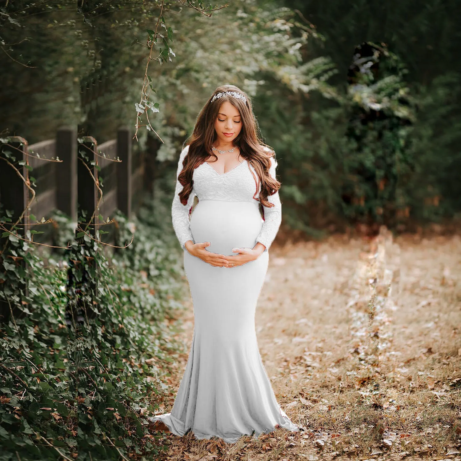 Classic Maternity Photography Props Maternity Dresses Off Shoulder Maternity for Photo Shoots Women Pregnancy Dresses 10 S795b4e720cf549c7bf14174b8339d8198