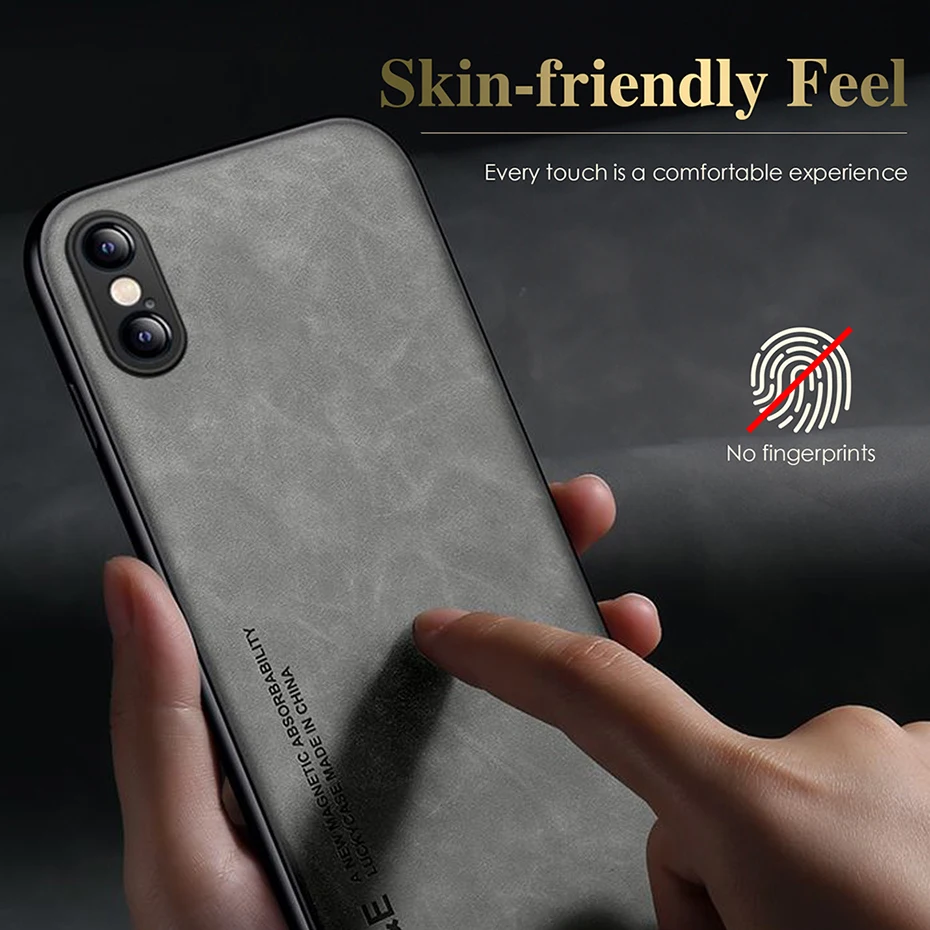 Premium Luxury Genuine Leather Magnetic Phone Case - Soft Shell Design