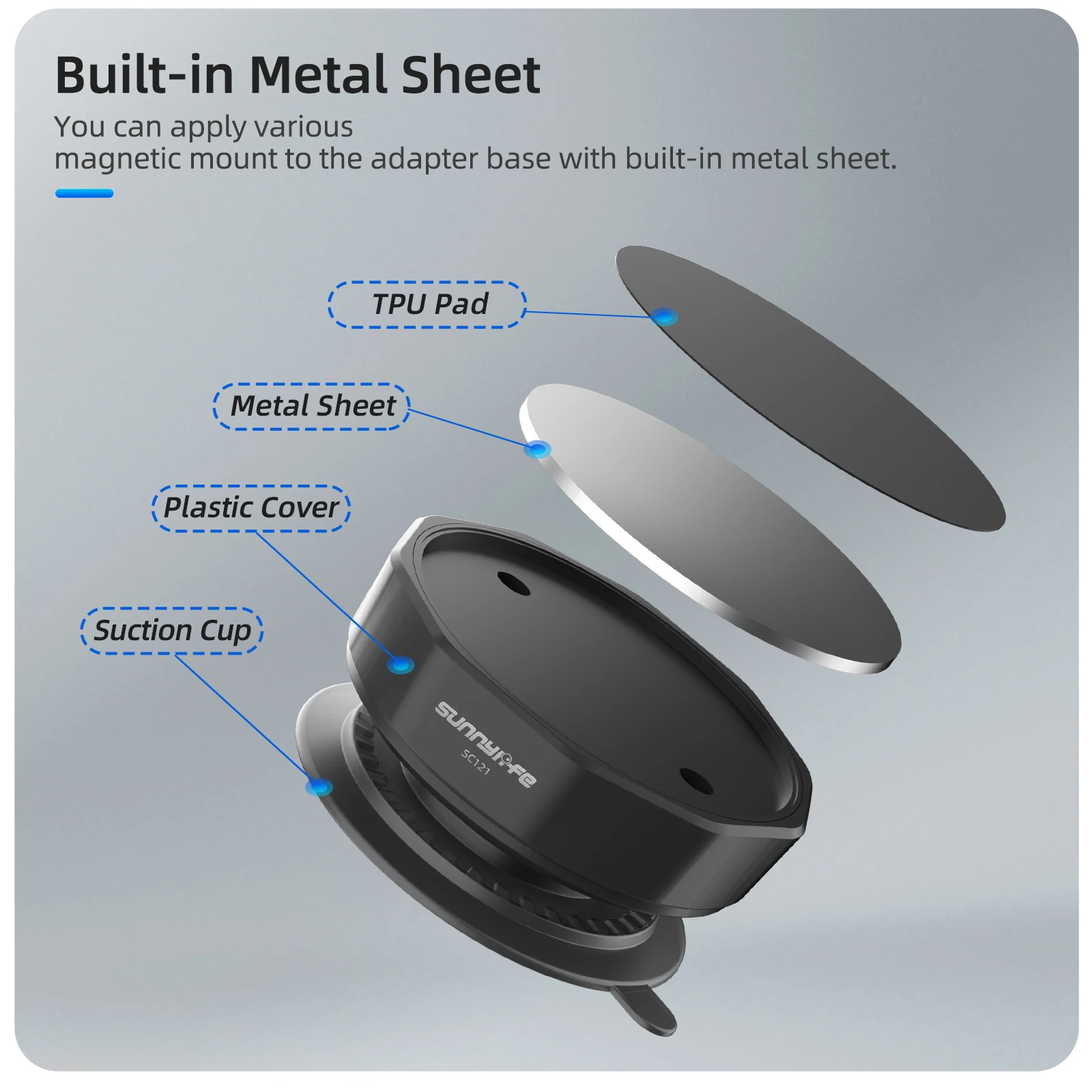 Ventouse Rotative pour GoPro Accessoire Caméra Action