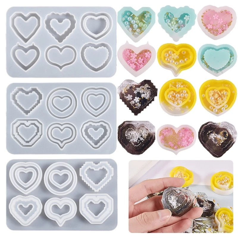 

Силиконовая форма с кристаллом в форме сердца, брелок для ключей «сделай сам», подвесной кулон, брелок для ювелирных изделий 40