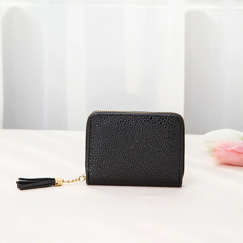 

Mini Tassel Wallet Women Fashion Purse Female Short Mini Wallets PU Leather Zipper Clutch Purse Female Small Wallet for Women