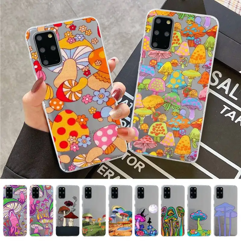 Psychedelic Mushrooms Art Phone Case Trippy for iPhone 7 8 SE 2020 Xr X XS 11 12 Pro Huawei P20 30 40 Mate 20 30 Samsung S8 9 10 20 A50 51