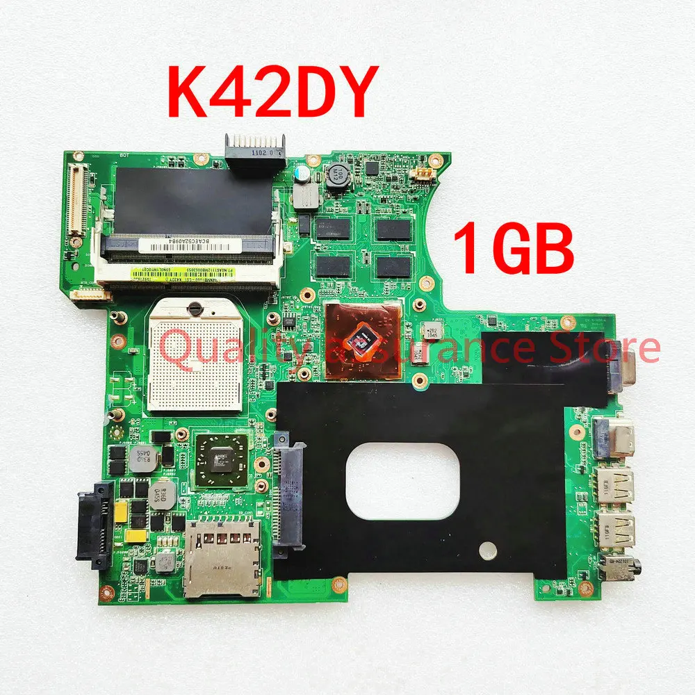 

K42DY Main board For ASUS K42DR K42D X42DY X42D Laptop Motherboard K42DY Notebook 1GB Mainboard REV:2.0 REV:1.1 DDR3 TEST OK