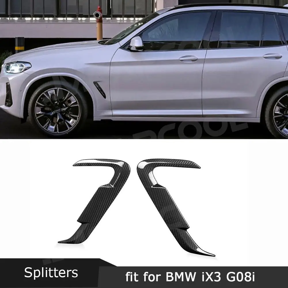 

2 шт., передняя решетка из углеродного волокна для BMW iX3 G08i 2022