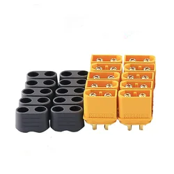 XT60H Connector Plug Set with Sheath Housing (10 Pcs Male XT60H)