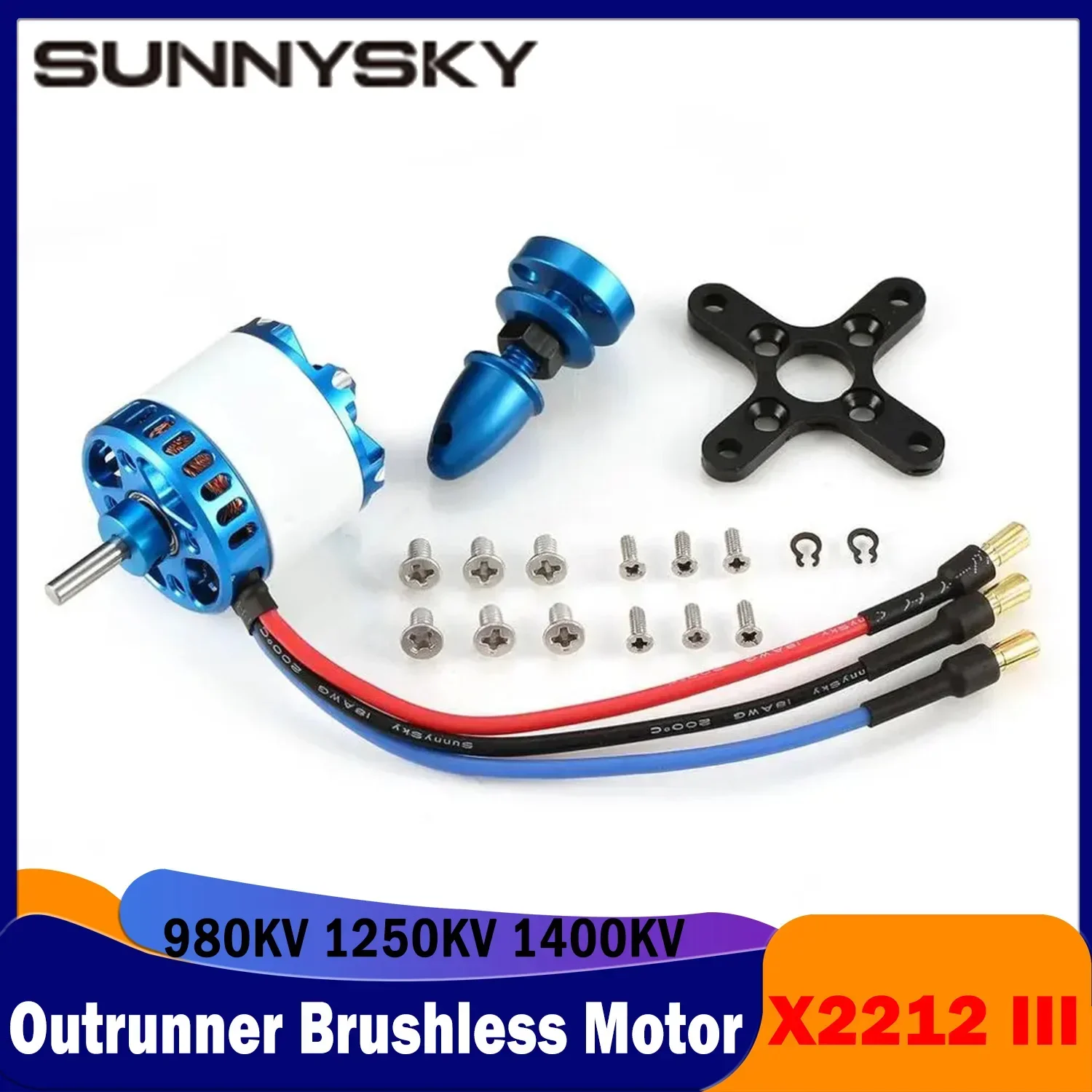 

SUNNYSKY X2212-III 2212 980KV 1250KV 1400KV Brushless Motor Outrunner 3-4S for RC Quadcopter Airplanes Fixed Wing Plane 30-40A