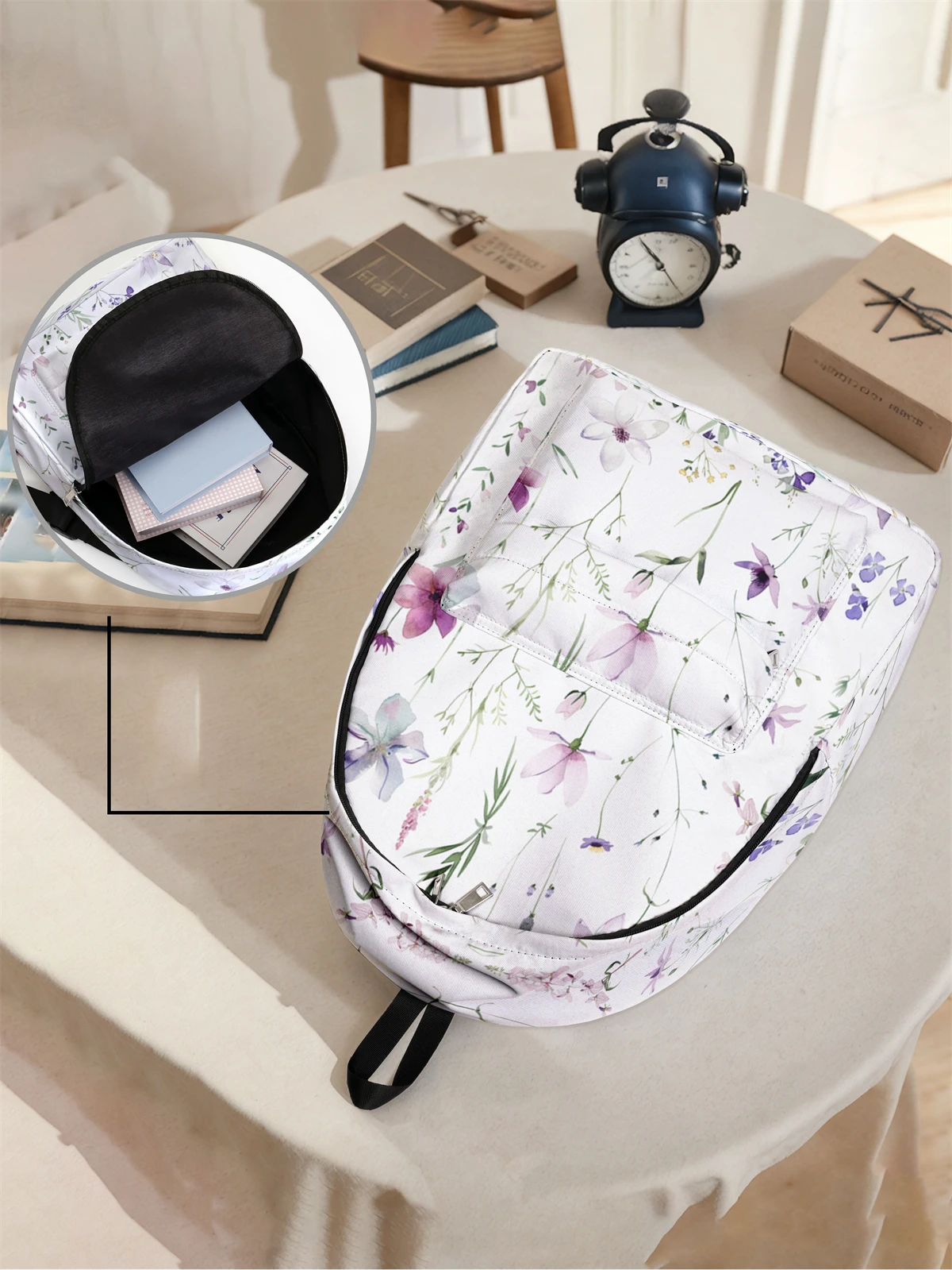 Flower patterned backpack, new model for 2025, casual travel backpack, lightweight and simple casual travel backpack