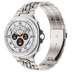 Premium Stainless Steel Metal Link Watch Strap - Classic Design Bracelet Band for Galaxy8 classic 46mm (Titanium color)