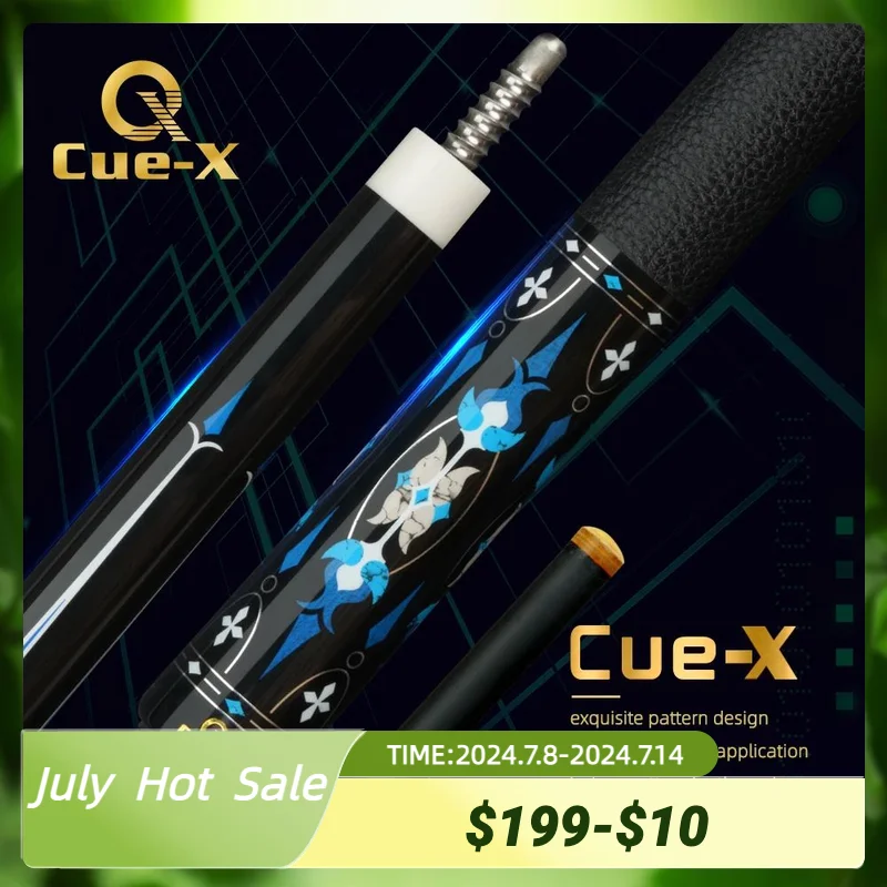 

KONLLEN HQ Billiard Cue Stick Carbon Fiber Shaft 12.5mm Tip Billiard Carbon Fiber Cue Low Deflection 3/8*3 Joint Inlay Cue Stick