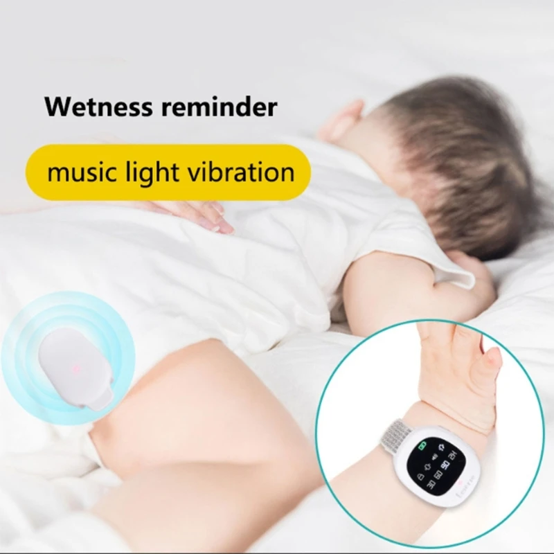 Professional Bedwetting Alarm Wireless Arm Wear for Kid Toddler Adult Potty Training Wet Reminder Sleep Enuresis Tool,bedwetting sensor alarm