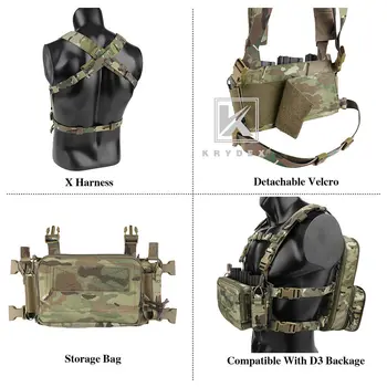 KRYDEX Tactical Flatpack - D3 Backpack - D3CR Chest Rig, Vest Rifle AK M4 Pistol Magazine - Pouch Hunting, Paintball, Hiking Camo Bag 3