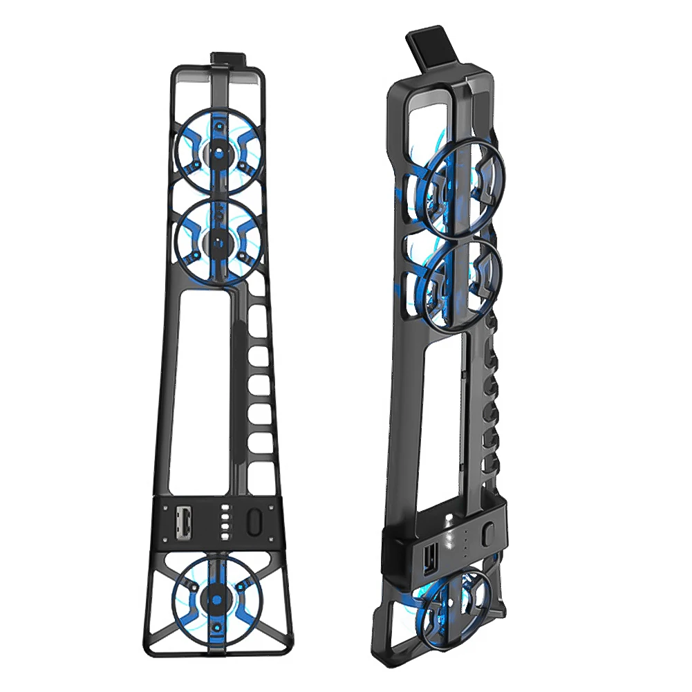 For PS5 Slim Cooling Fan with USB 2.0 Port & LED Light 3 Level Adjustable Speed for Playstation 5 Slim Disc & Digital Edition