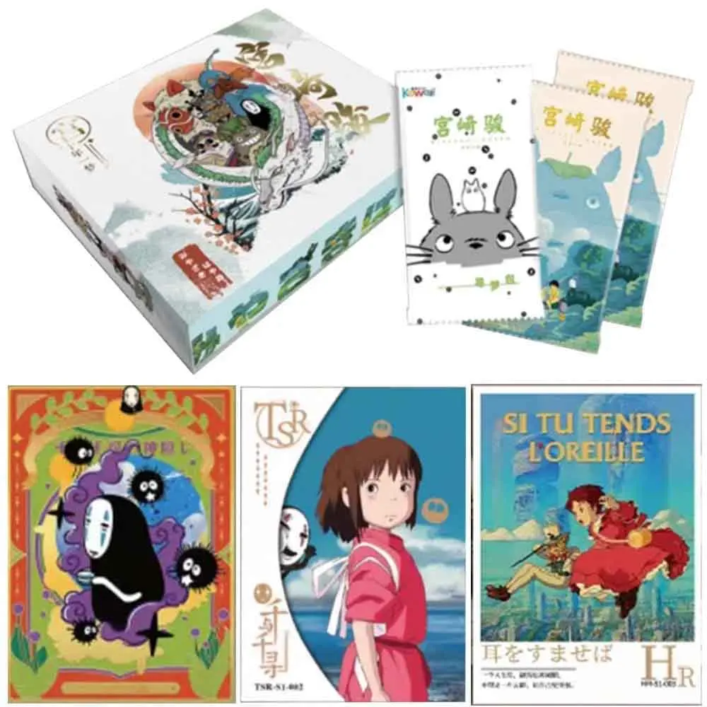 

Hayao Miyazaki Card Castle in The Sky Spirited Away MY NEIGHBOUR TOTORO Series Card Animation Collection Card Toys Gifts