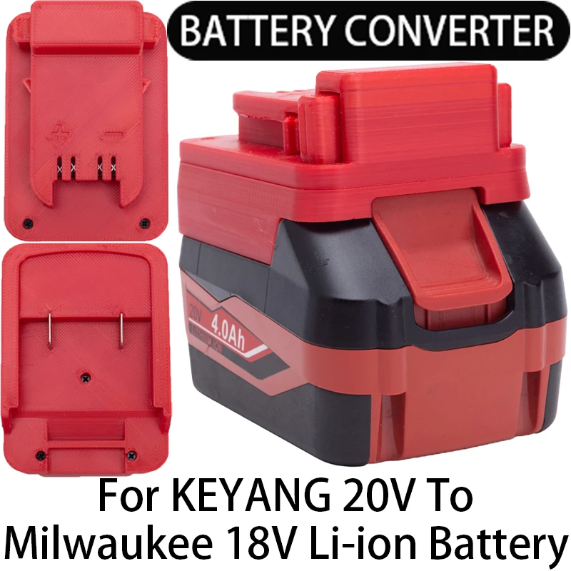 Adapter for Milwaukee 18V Li-Ion Tools Converts to Keyang 20V Li-Ion Battery Adapter Power Tool Accessories