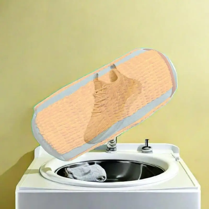 Laundry Shoe Bag Laundry Sneaker Cleaning Bag Reusable Cylindrical Laundry Bag Orange Anti-Deformation Shoe Bag For Protects 2