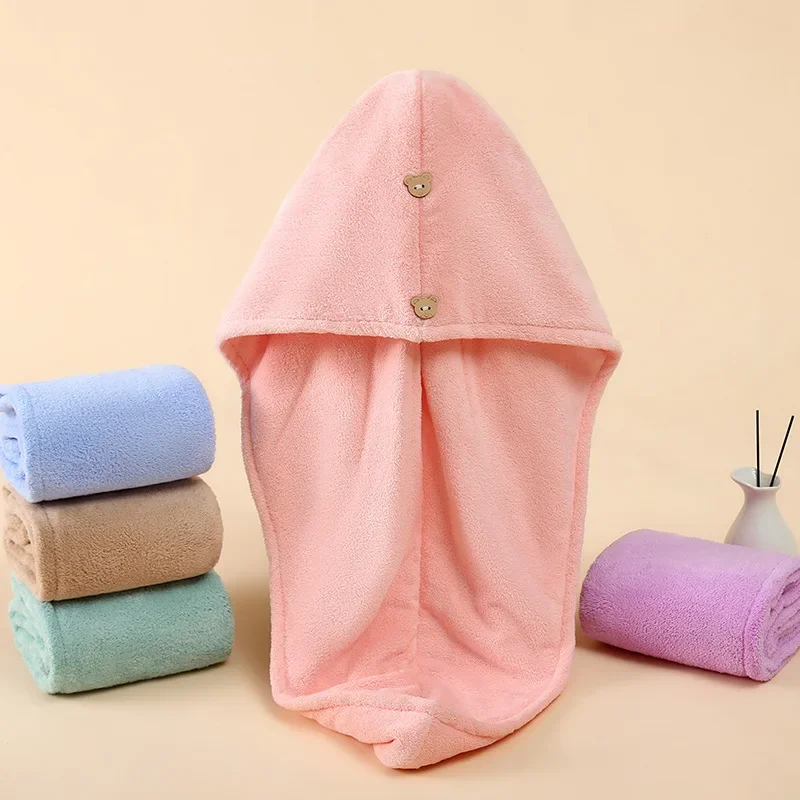 

Новая женская шапочка из кораллового бархата, плотная, однослойная, впитывающая, для сухих волос