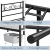 Twin Bed Frames Metal Platform Bed with Headboard and Footboard No Box Spring Needed Easy Assembly,Ground Clearance 5