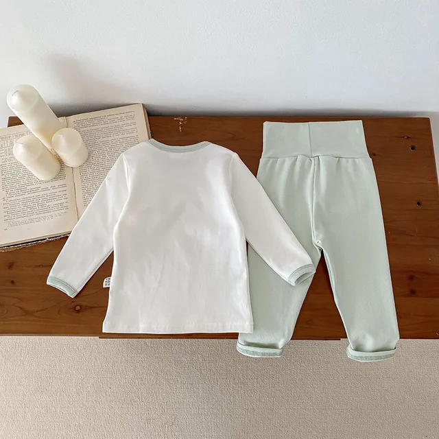 Milangel-Conjunto de ropa de casa para bebé, ropa interior bonita de oso y conejito, traje para niña, 2 piezas, Primavera 4