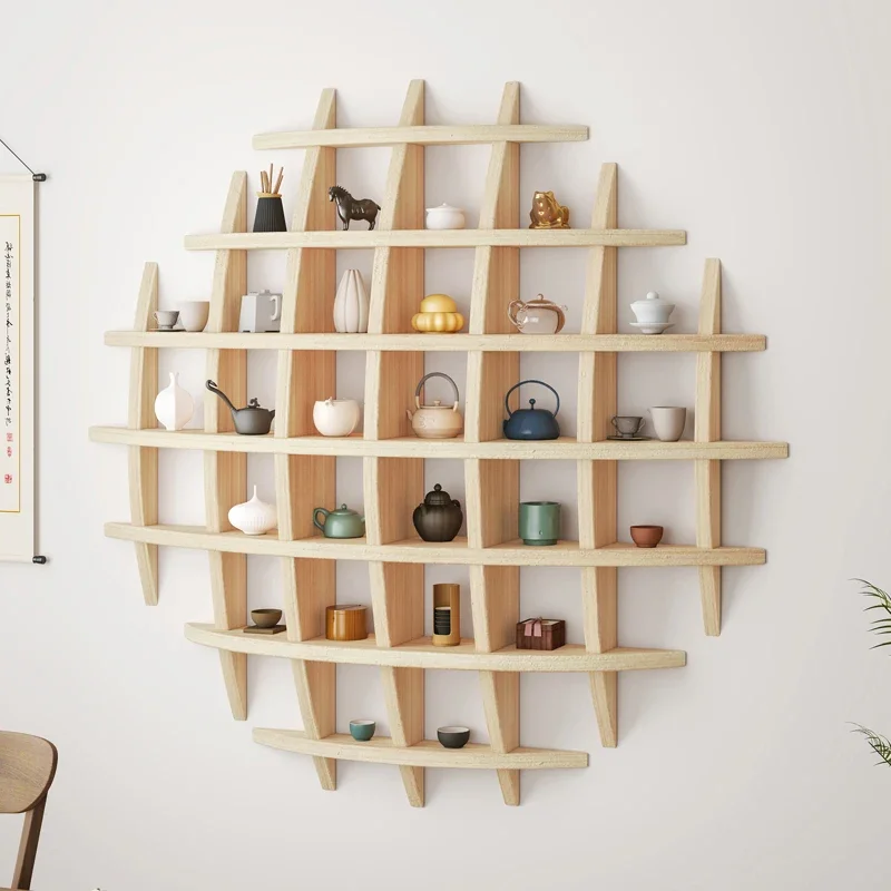 

Настенная полка из массива дерева для гостиной