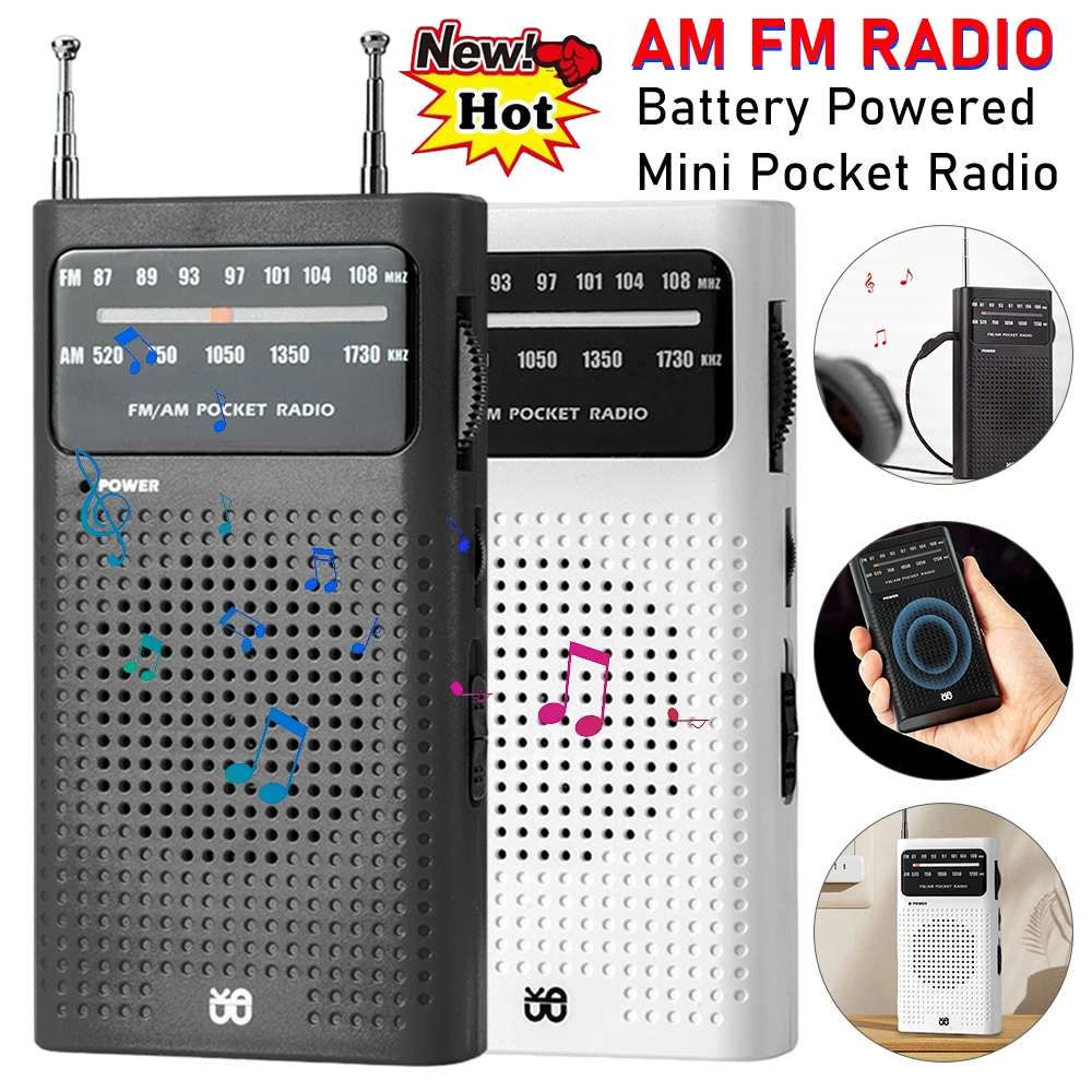 풀 밴드 라디오 휴대용 라디오 AM FM 다기능 라디오 시끄러운 스피커가있는 우수한 수신 트랜지스터 라디오 배터리 구동