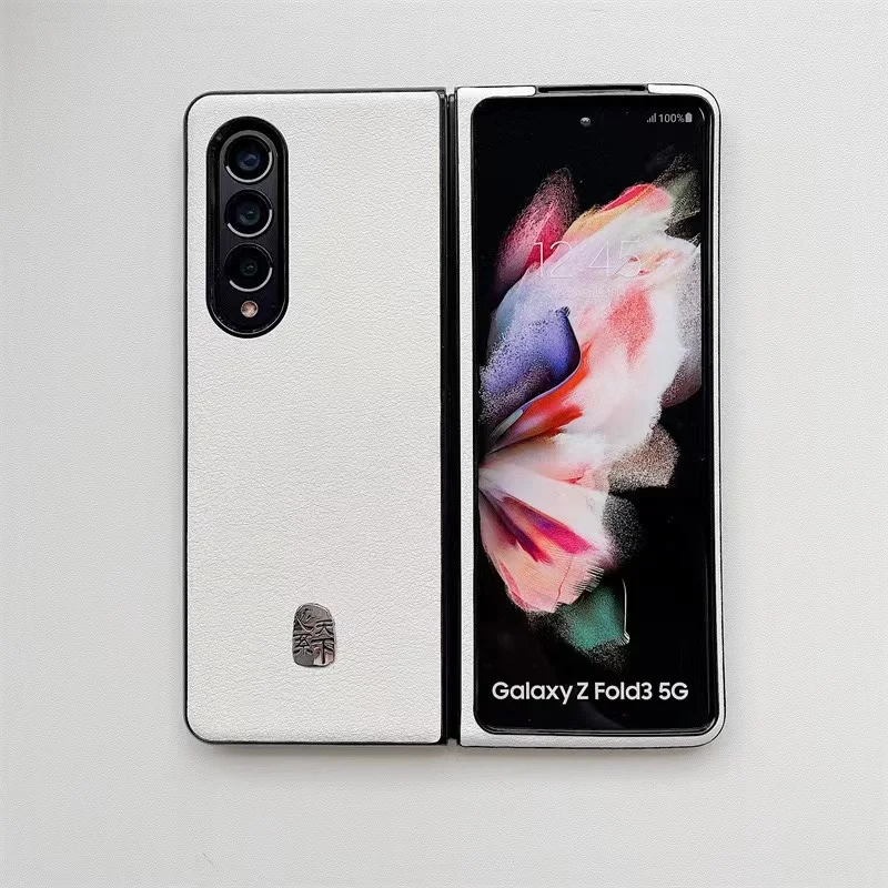 Pelle Per Samsung Galaxy Z Fold 3 5G Fold3 Custodia Pieghevole Flip Cove