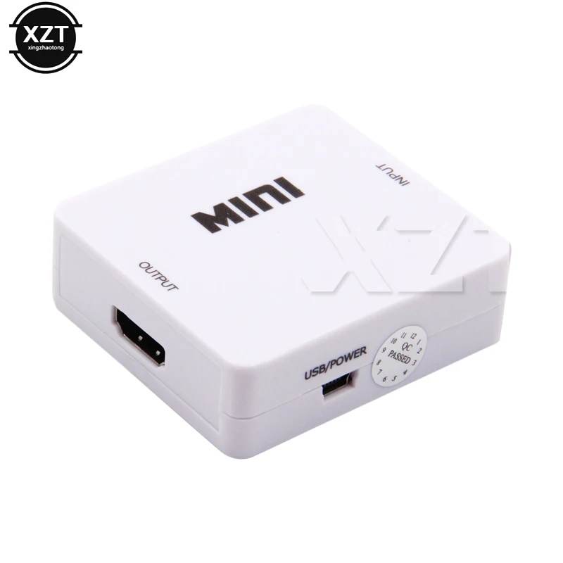 1080P MINI VGA to HDMI-compatible Converter With Audio VGA2 HDMI-compatible Video Box Adapter for Notebook PC for HDTV Projector