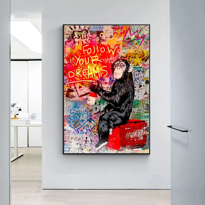 額装品/Follow Your Dreams/バンクシー/ポスター 額装済/30%OFF/バンクシー/Follow Your Dreams : azポスター