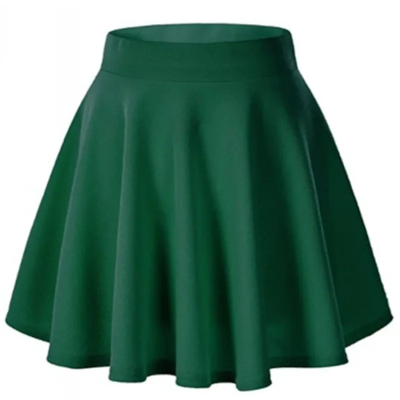 thumbnail image 1 of Minivestido versátil, minifalda informal, estilo europeo americano, vestido básico elástico con forma de campana para mujer, moda informal, 1 of 5