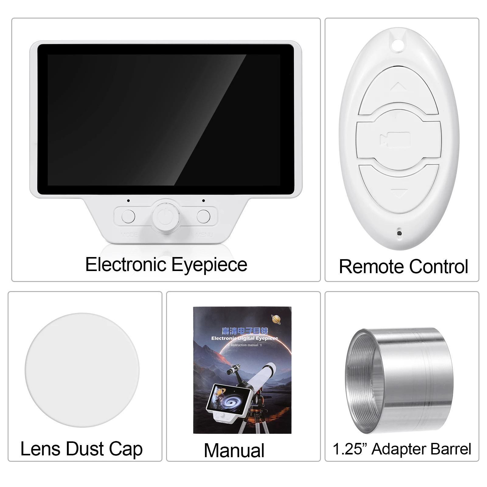 Oculaire Électronique USB-C Pour Télescope - 200W Pixels, Contrôle Par App - Pour Observer Les Oiseaux Et Le Ciel - 10