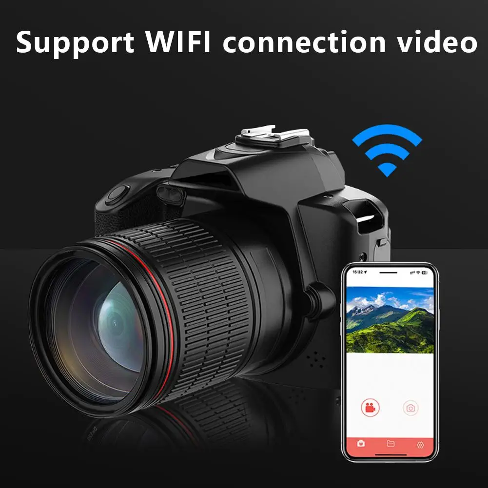 WiFi Camera Portable 4K Ultra High Definition Camera 16X Digital Zoom IR Night Vision Filling Light Retro CCD 1PCS