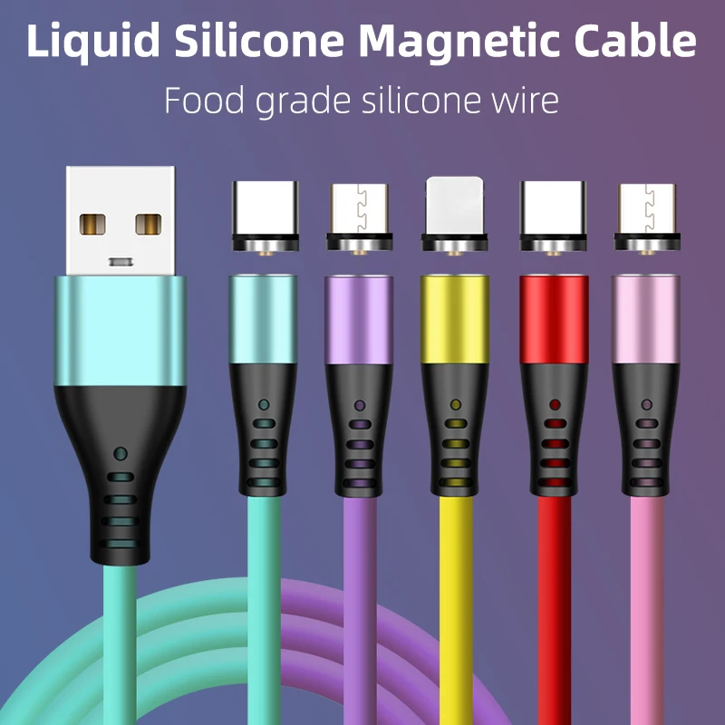 Tanie SZXPYU ciecz Silicone2.4A magnetyczny kabel ładujący Micro USB typ C dla Samsung sklep