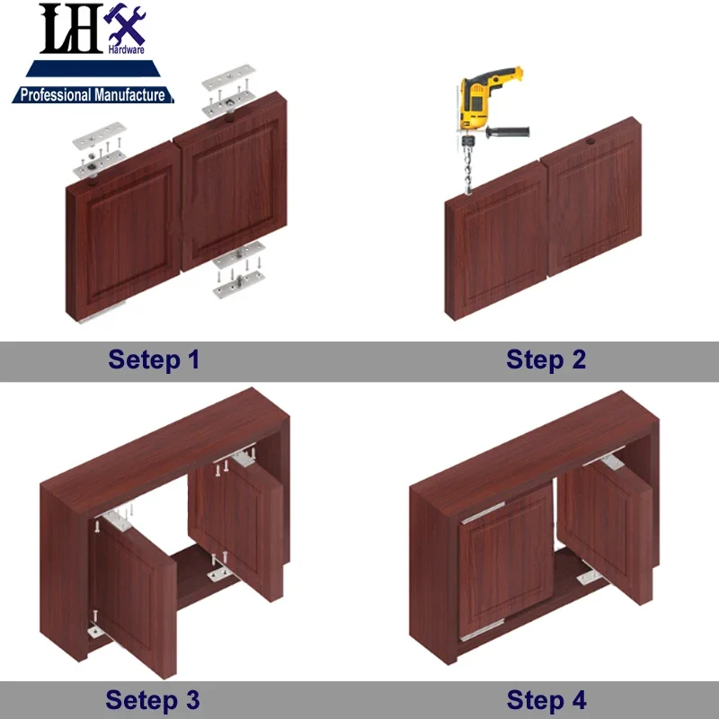 Door Hinge Partition Shaft for Home Decoration Women Cloakroom Bedroom Hotel Curtain Screen Wall Swivel Bookshelf YP287 h